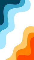Abstract wavy Background. blue and orange background. abstract blue color wallpaper. Abstract curvy orange background. vector