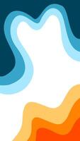 Abstract wavy Background. blue and orange background. abstract blue color wallpaper. Abstract curvy orange background. vector
