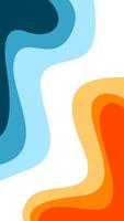 Abstract wavy Background. blue and orange background. abstract blue color wallpaper. Abstract curvy orange background. vector