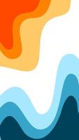 Abstract wavy Background. blue and orange background. abstract blue color wallpaper. Abstract curvy orange background. vector