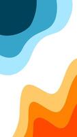 Abstract wavy Background. blue and orange background. abstract blue color wallpaper. Abstract curvy orange background. vector