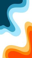Abstract wavy Background. blue and orange background. abstract blue color wallpaper. Abstract curvy orange background. vector