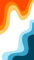 Abstract wavy Background. blue and orange background. abstract blue color wallpaper. Abstract curvy orange background. vector