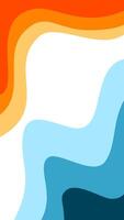 Abstract wavy Background. blue and orange background. abstract blue color wallpaper. Abstract curvy orange background. vector