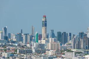 Clear Skies Over the City Skyline of Bangkok with No Pollution. Carbon Free Emissions with High Visibility and Excellent Air Quality. No Smog and No Smoke. photo