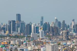 Clear Skies Over the City Skyline of Bangkok with No Pollution. Carbon Free Emissions with High Visibility and Excellent Air Quality. No Smog and No Smoke. photo
