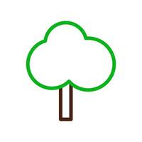 tree icon duocolor green brown vector