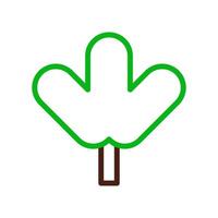 tree icon duocolor green brown vector