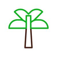 tree icon duocolor green brown vector