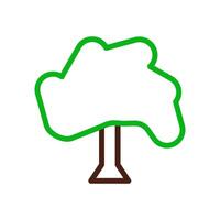 tree icon duocolor green brown vector
