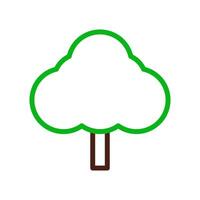 tree icon duocolor green brown vector