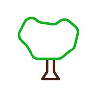 tree icon duocolor green brown vector