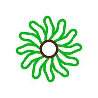 tree icon duocolor green brown vector