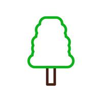 tree icon duocolor green brown vector