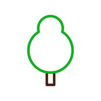 tree icon duocolor green brown vector