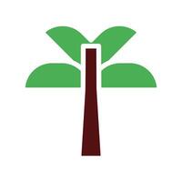 tree icon solid green brown vector