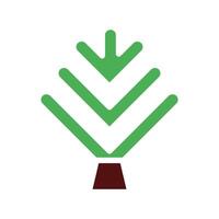 tree icon solid green brown vector