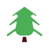 tree icon solid green brown vector