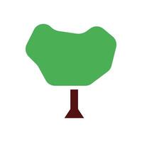 tree icon solid green brown vector