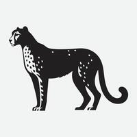 Majestic Cheetah Silhouette Collection, Grace and Power in Every Pose vector