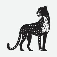 Majestic Cheetah Silhouette Collection, Grace and Power in Every Pose vector