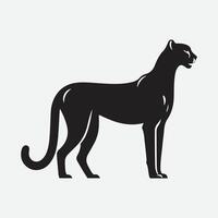 Majestic Cheetah Silhouette Collection, Grace and Power in Every Pose vector