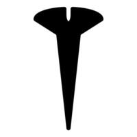 Screw icon or logo illustration outline black style vector
