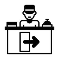 exit icon or logo illustration outline black color style vector