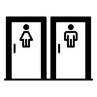 toilet icon or logo illustration outline black color style vector