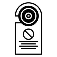 Do not disturb icon or logo illustration outline black color style vector