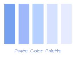 blue pastel palette color set include five colors for modern minimalist design vector