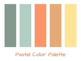 pastel palette color set include five colors for modern minimalist design. bright science fiction theme vector