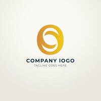 O logo flat design circle vector
