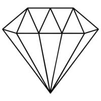 diamond outline coloring book page line art illustration digital drawing vector