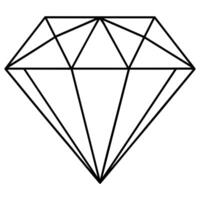 diamond outline coloring book page line art illustration digital drawing vector