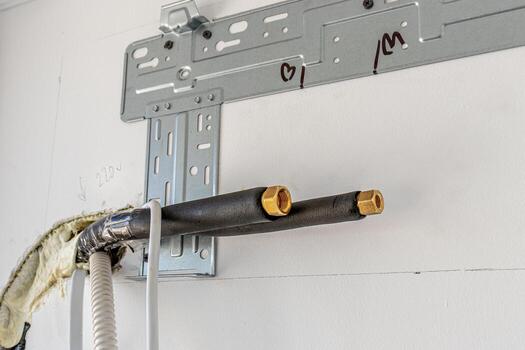 Installing an air conditioner in an apartment office Lviv Ukraine 08.04.2024 photo