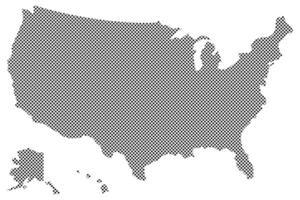Dotted pattern map of America vector