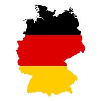 Germany map with colors of germany flag vector