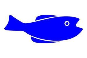 Fish or seafood simple icon symbol. vector