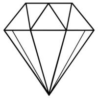 diamond outline coloring book page line art illustration digital drawing vector
