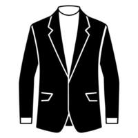 man blazer black color silhouette, a modern and new style man's blazer vector