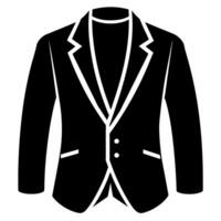 man blazer black color silhouette, a modern and new style man's blazer vector