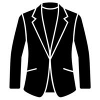 man blazer black color silhouette, a modern and new style man's blazer vector