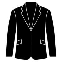 man blazer black color silhouette, a modern and new style man's blazer vector
