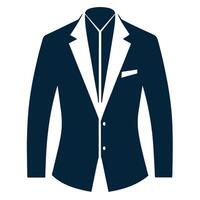 man blazer black color silhouette, a modern and new style man's blazer vector