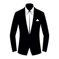 man blazer black color silhouette, a modern and new style man's blazer vector