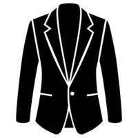 man blazer black color silhouette, a modern and new style man's blazer vector