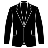 man blazer black color silhouette, a modern and new style man's blazer vector