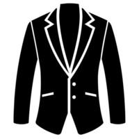 man blazer black color silhouette, a modern and new style man's blazer vector
