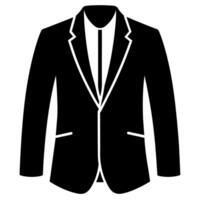 man blazer black color silhouette, a modern and new style man's blazer vector